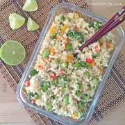 Cauliflower Fried Rice Raw Vegan Recipe