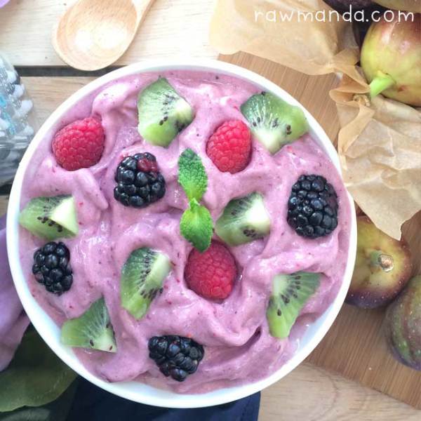 Acai Berry Mint Ice Cream Dairy-Free, Vegan Recipe