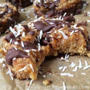 Raw Samoas Girl Scount Cookie Recipe Nobake