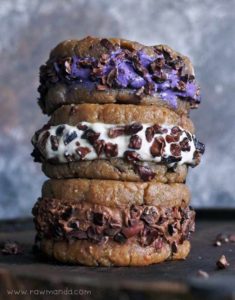 Raw Cashew Cookie Ice Cream Sandwiches